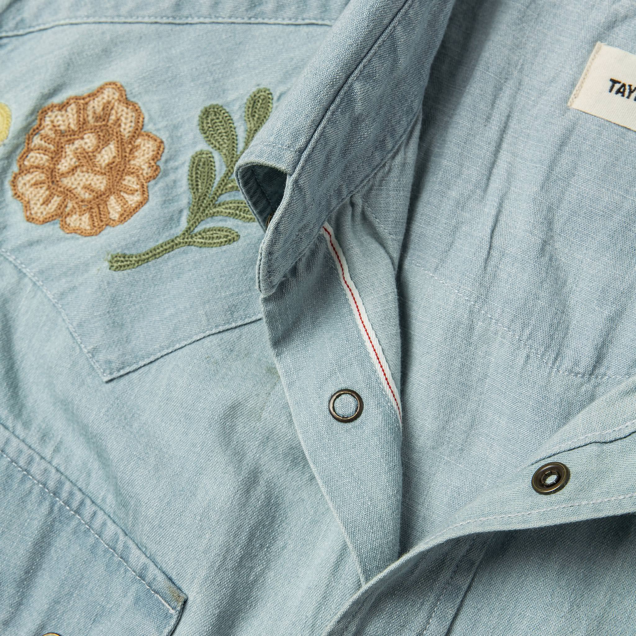 Washed Denim Western Shirt Y68542