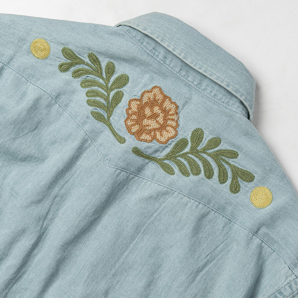 Washed Denim Western Shirt Y68542