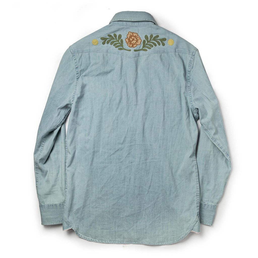 Washed Denim Western Shirt Y68542