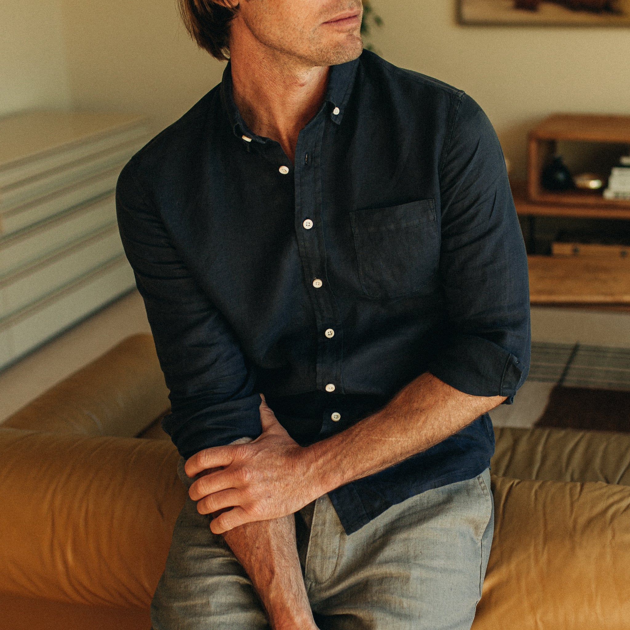 The Jack in Navy Linen