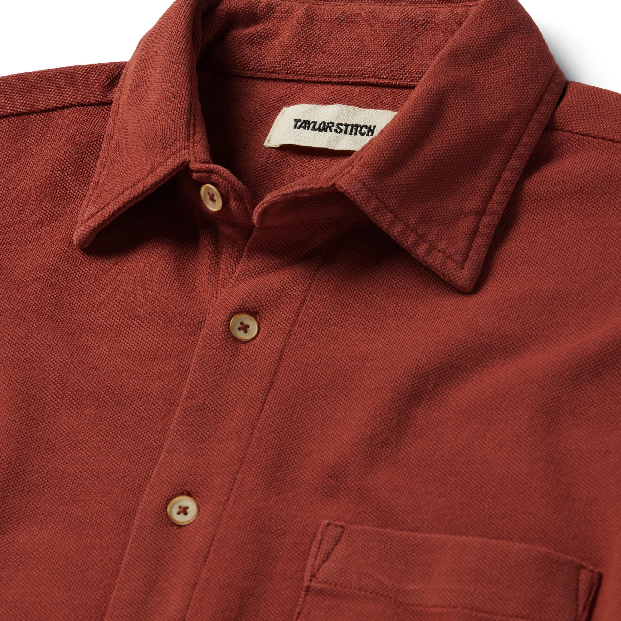 Red Clay Pique Short Sleeve Shirt T400333