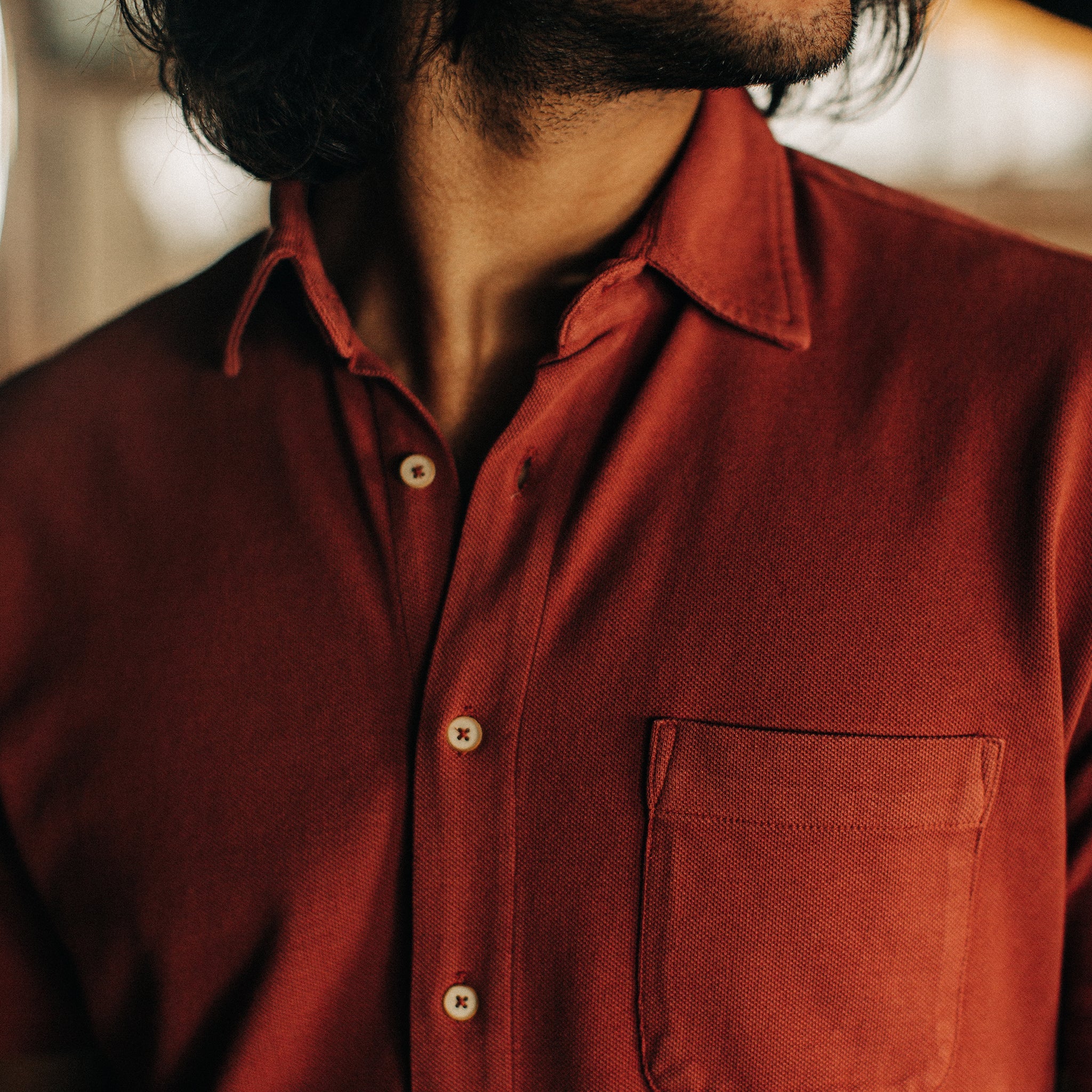 Red Clay Pique Short Sleeve Shirt T400333