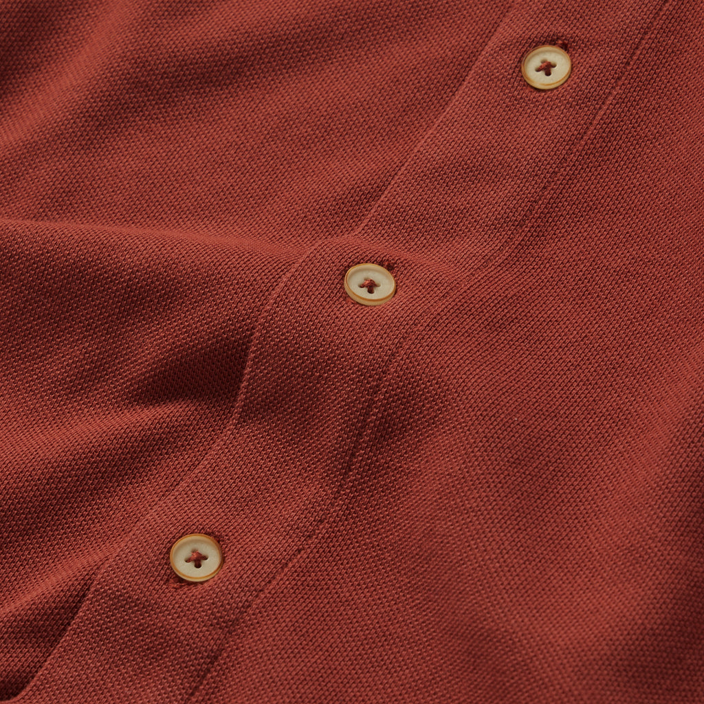 Red Clay Pique Short Sleeve Shirt T400333