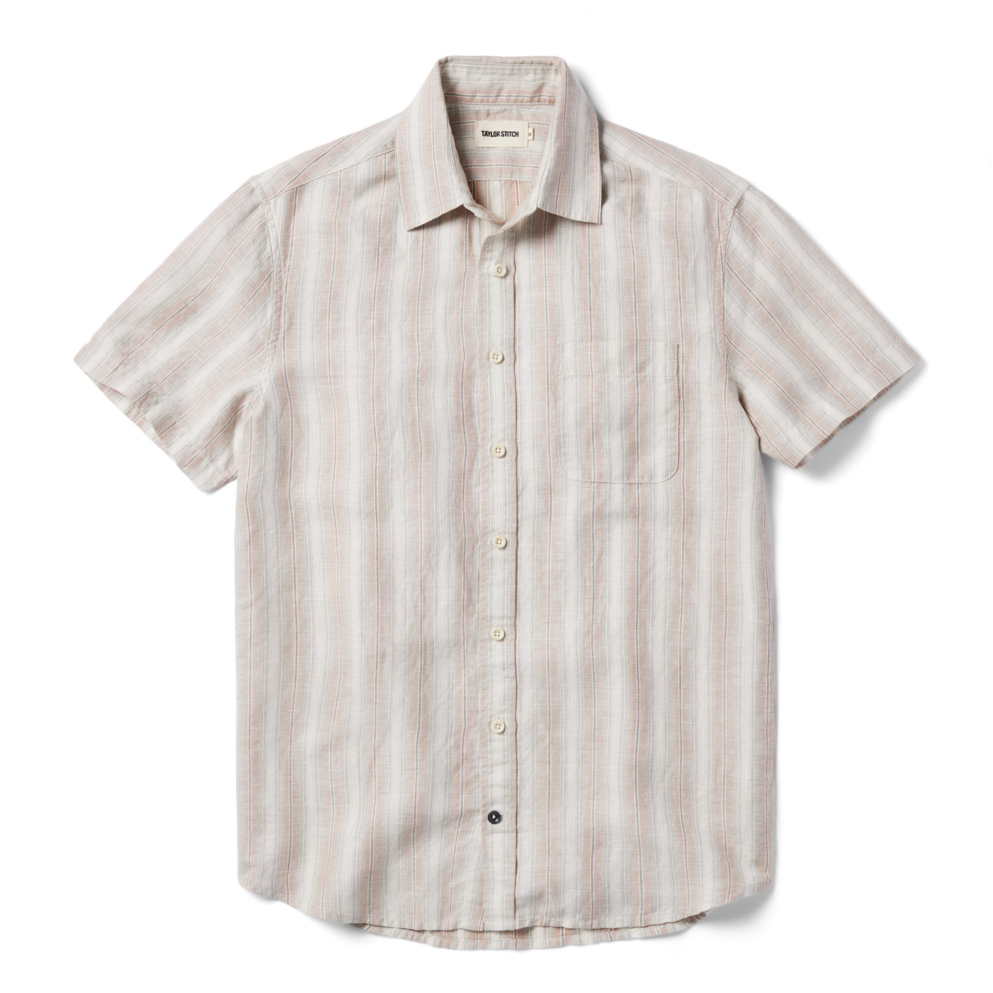Dusty Rose Stripe Short Sleeve Shirt X1181