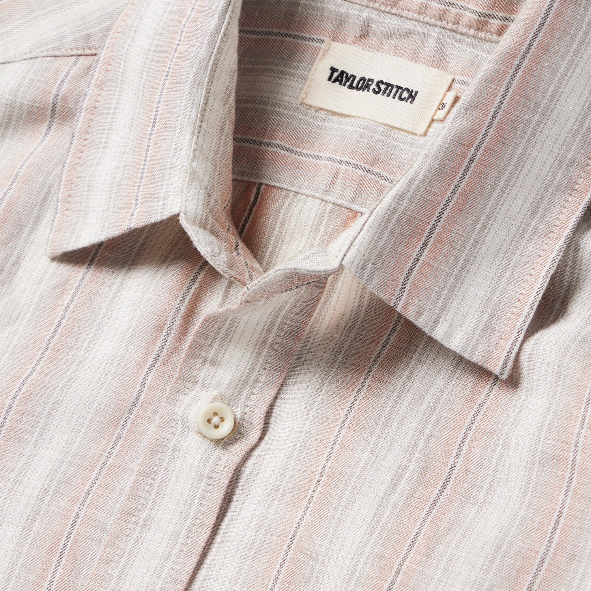 Dusty Rose Stripe Short Sleeve Shirt X1181