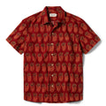 Rust Floral Short Sleeve Shirt O2428