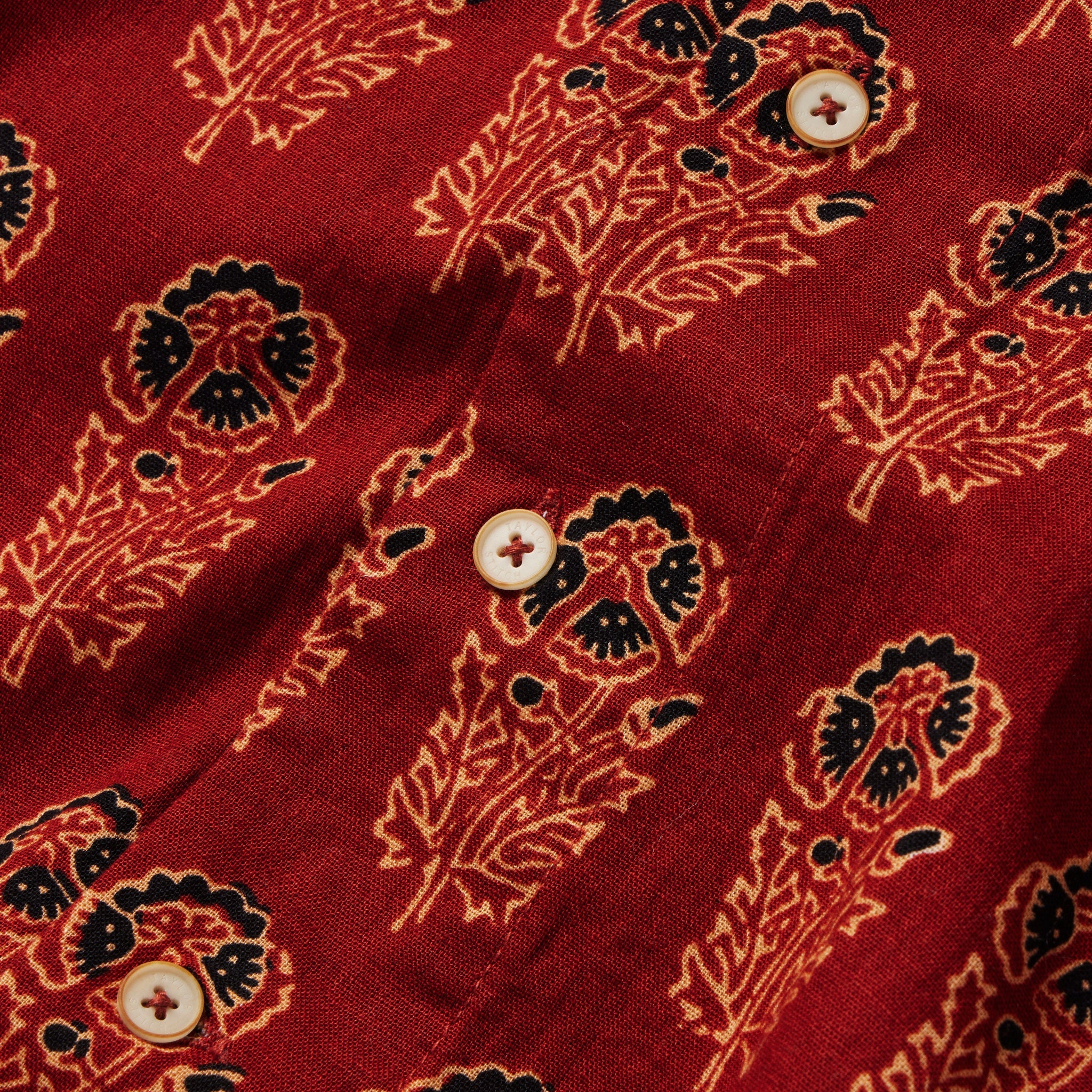 Rust Floral Short Sleeve Shirt O2428