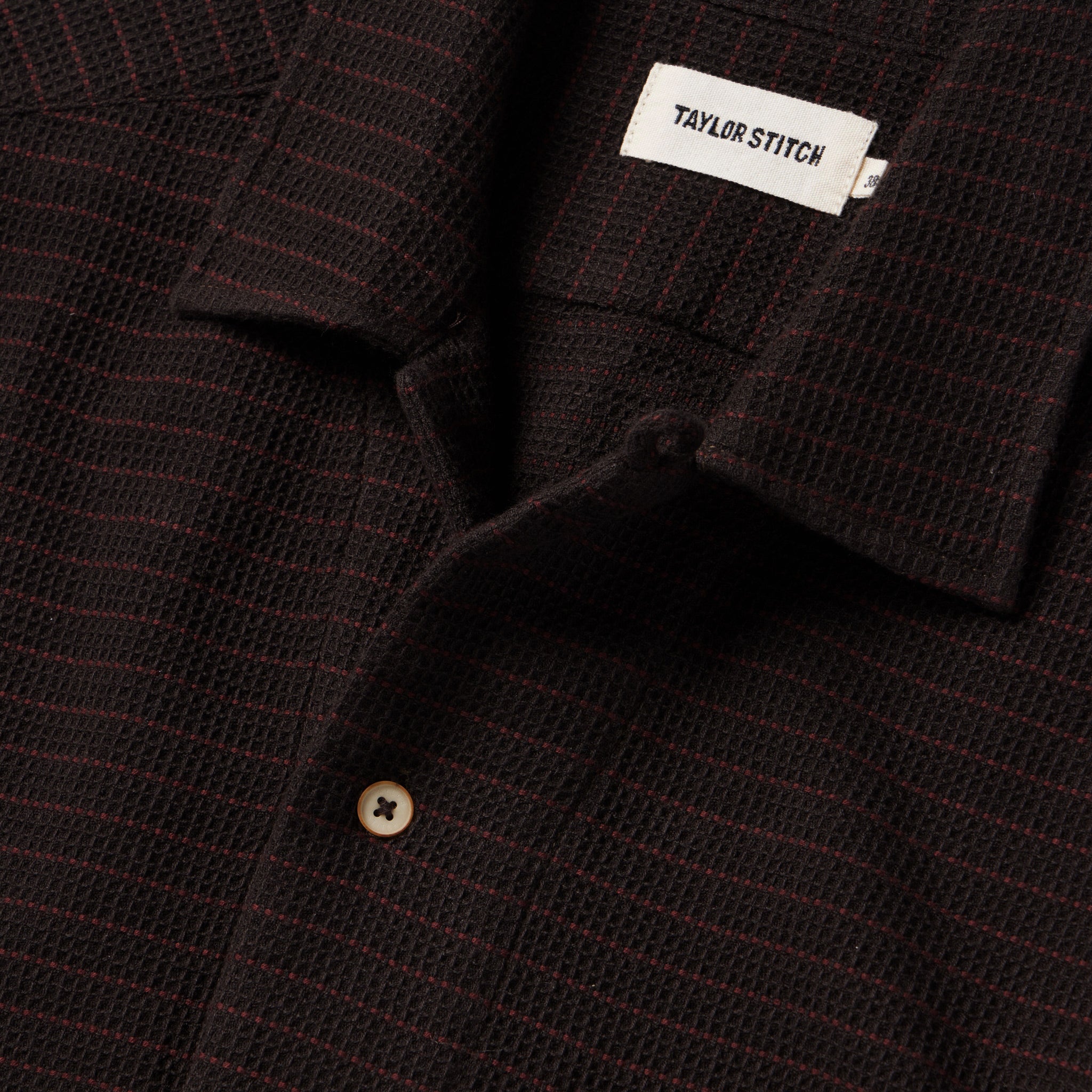 The Short Sleeve Hawthorne in Espresso Pickstitch Waffle
