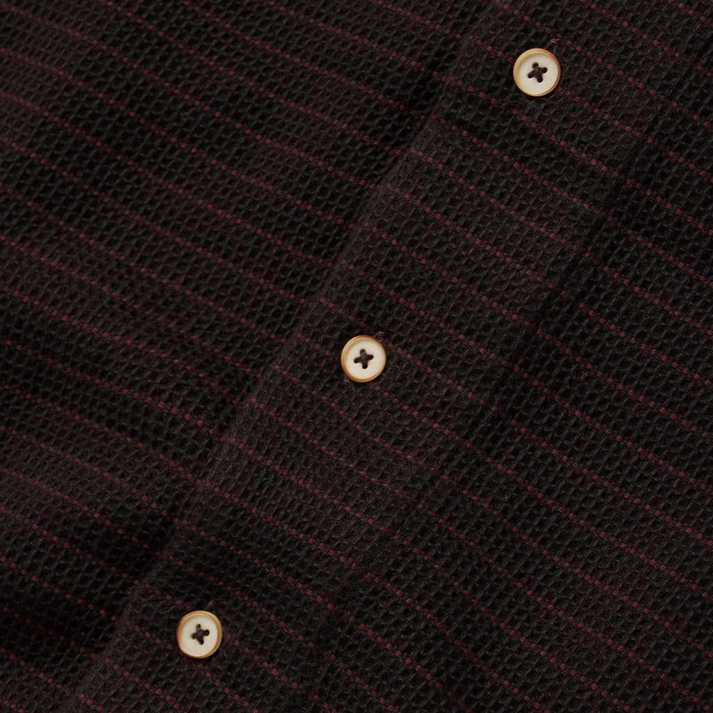 The Short Sleeve Hawthorne in Espresso Pickstitch Waffle