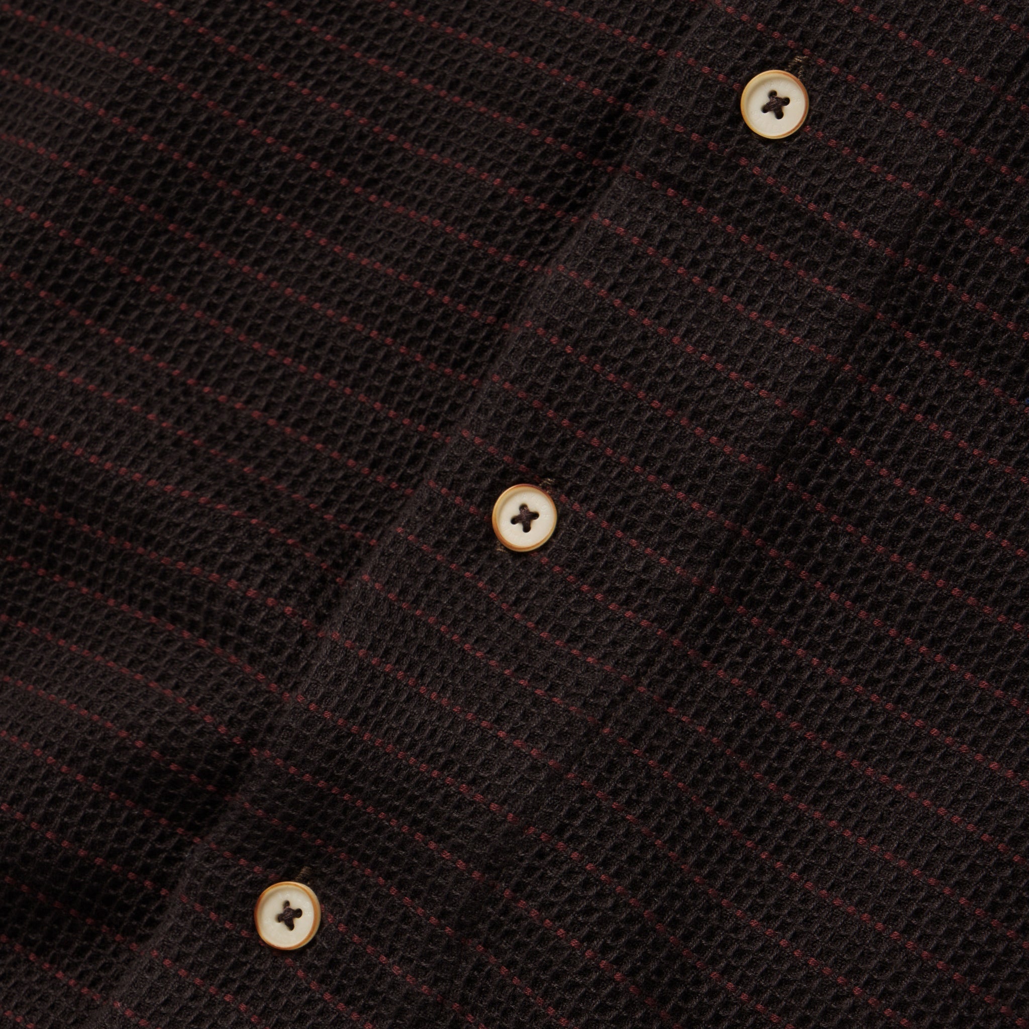 The Short Sleeve Hawthorne in Espresso Pickstitch Waffle
