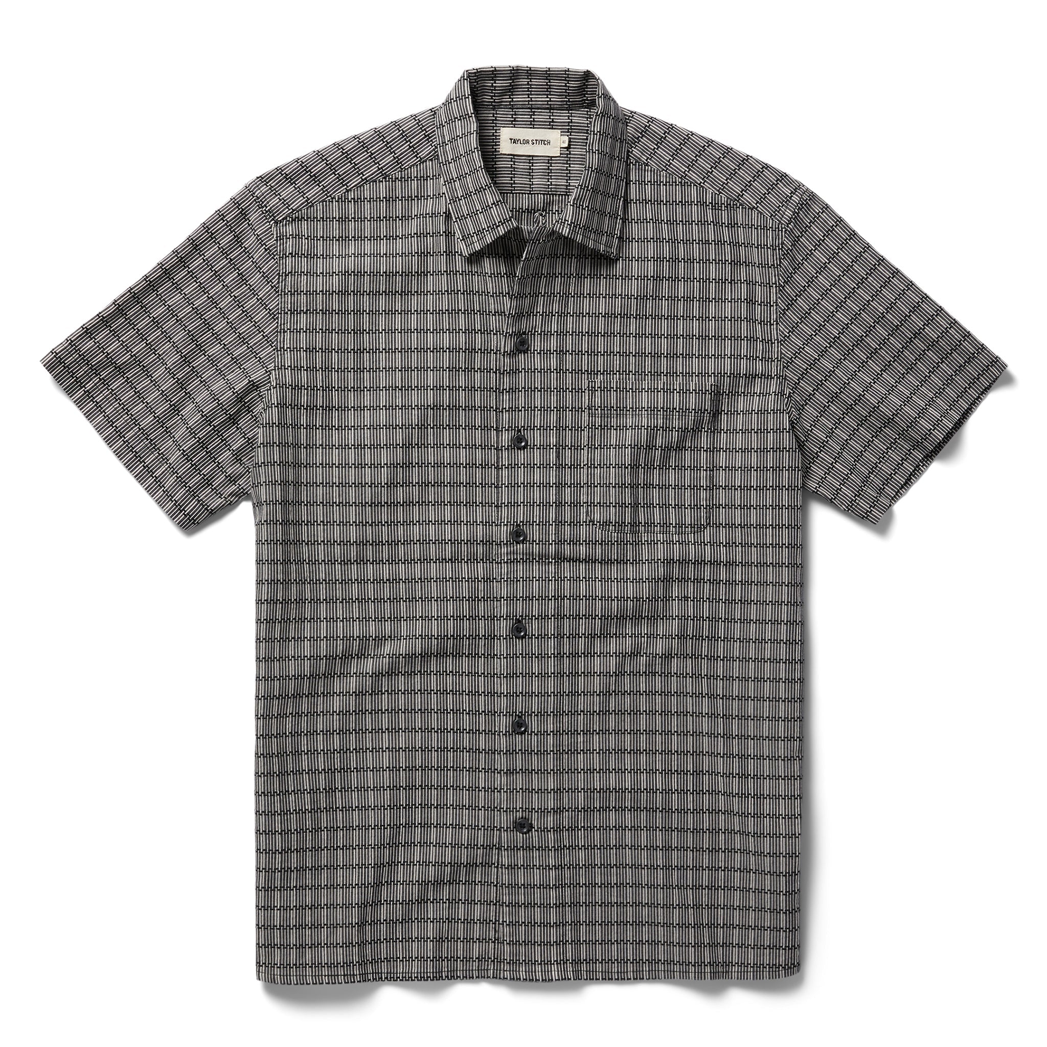 Navy Stripe Short Sleeve Shirt K4801