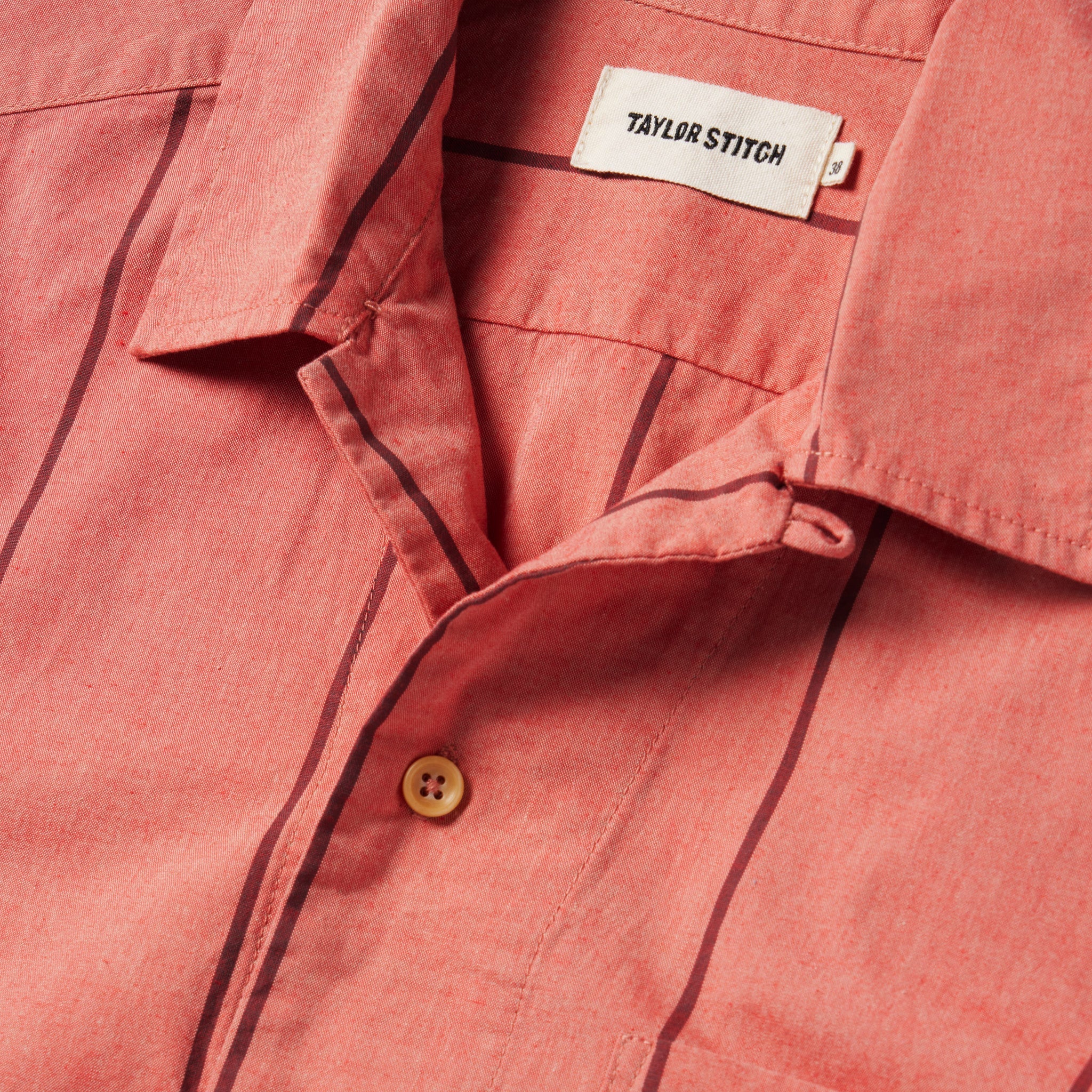 The Short Sleeve Hawthorne in Rust Stripe