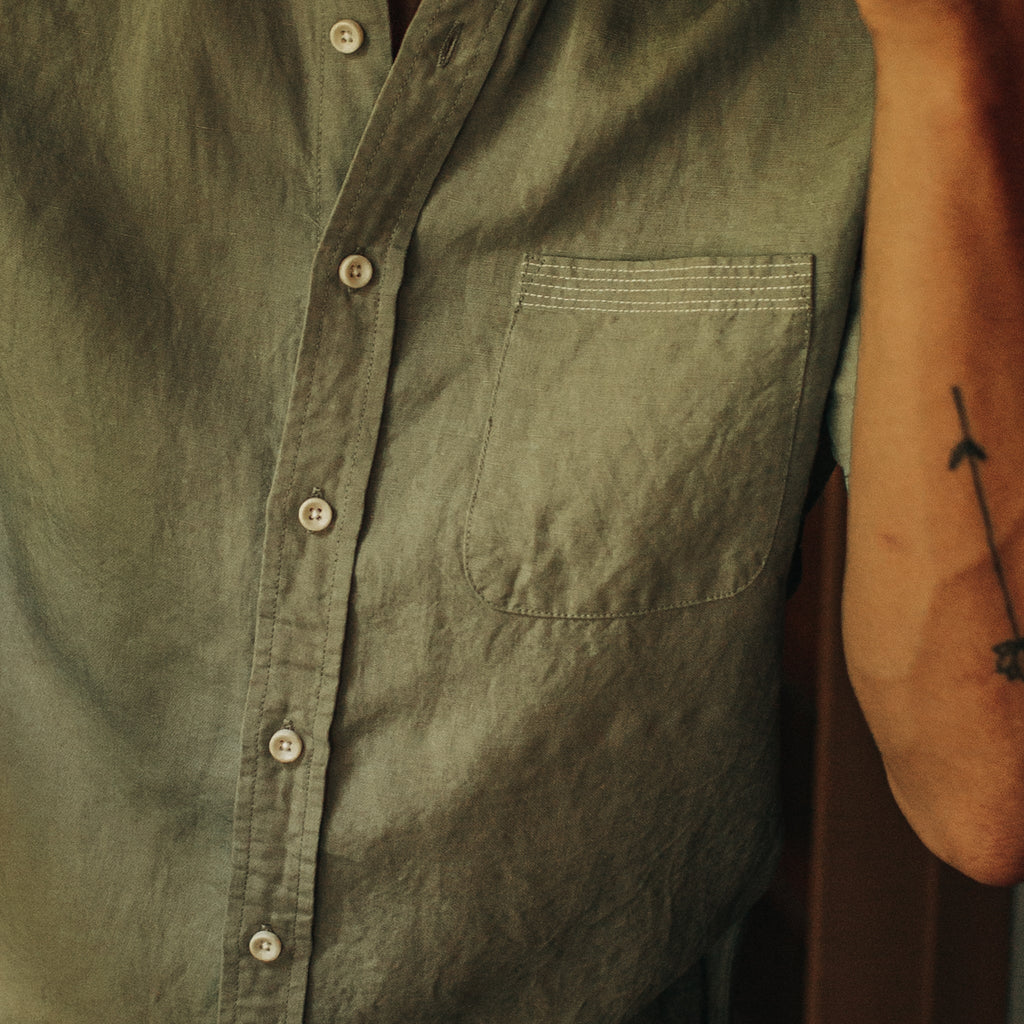 The Short Sleeve Jack in Sage and Natural
