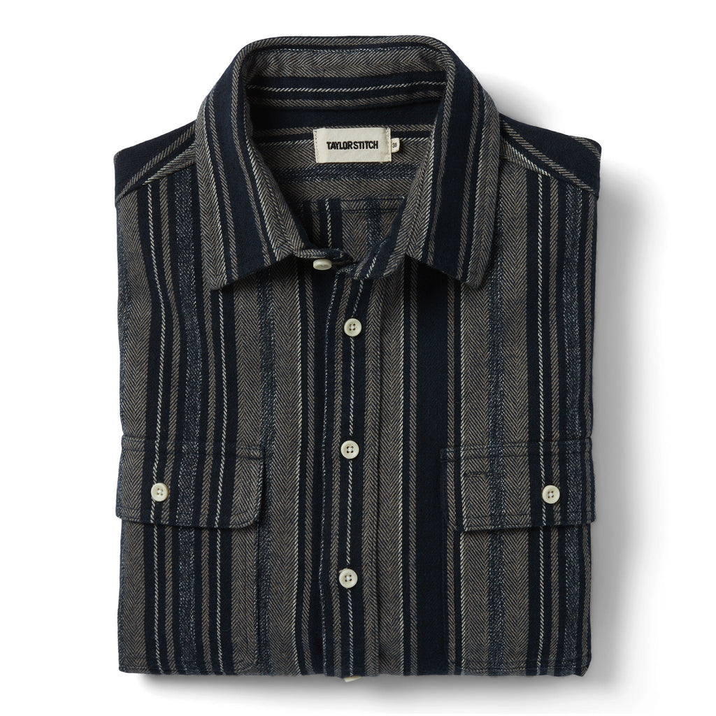 The Ledge Shirt in Ocean Stripe