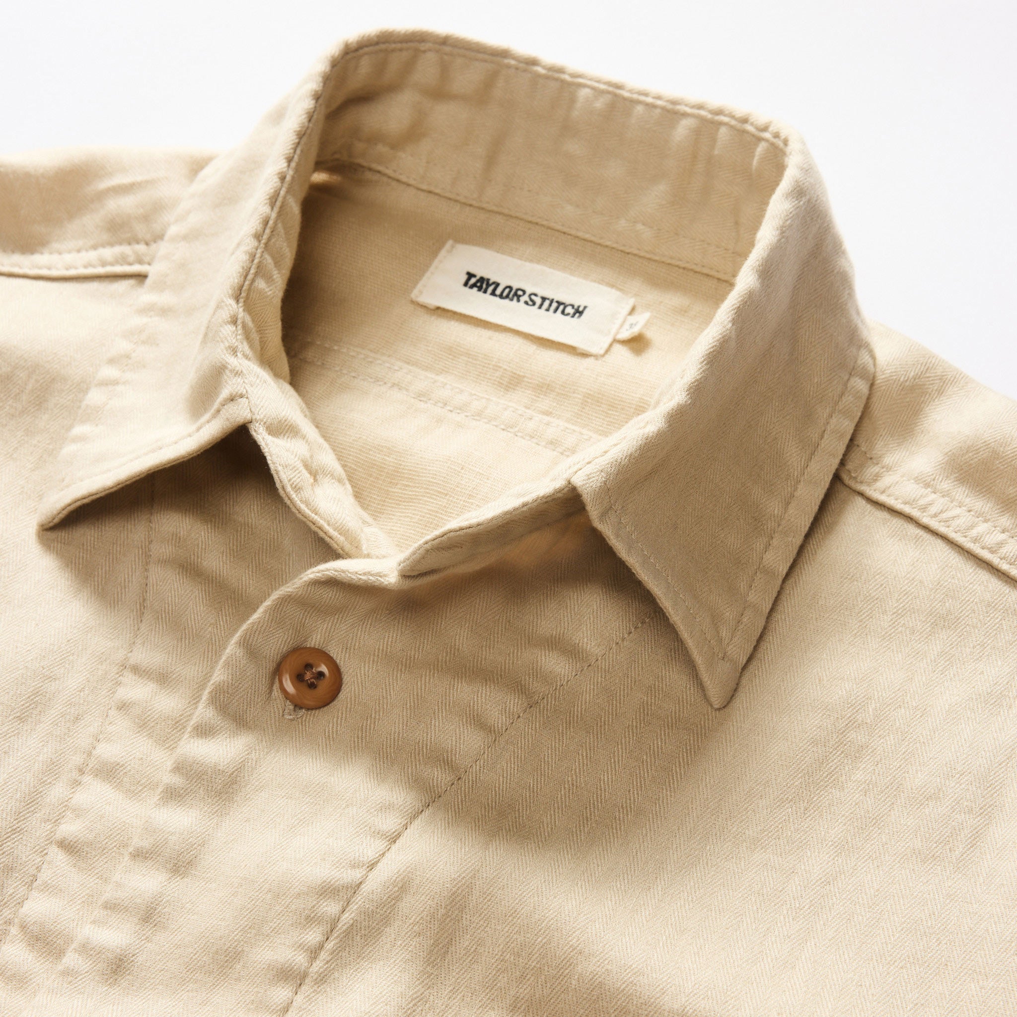 Officer Shirt in Dune Double Cloth A213725