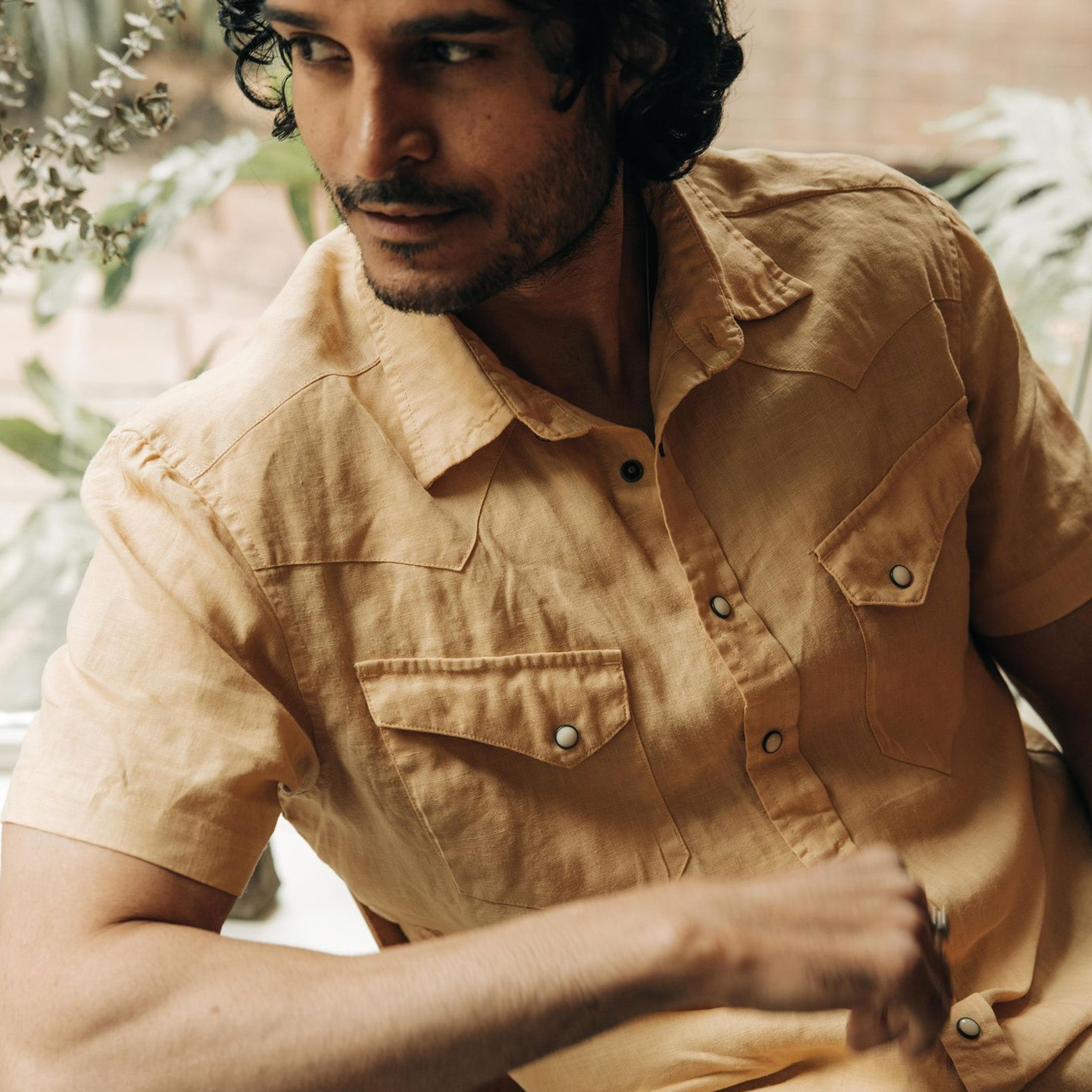Western Short Sleeve Shirt in Oak A462