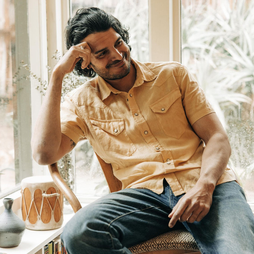 Western Short Sleeve Shirt in Oak A462