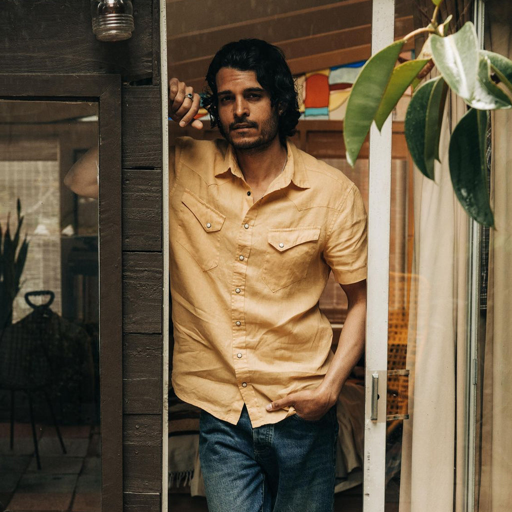 Western Short Sleeve Shirt in Oak A462