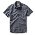 Blue Chambray Botanical Short Sleeve Shirt L90151