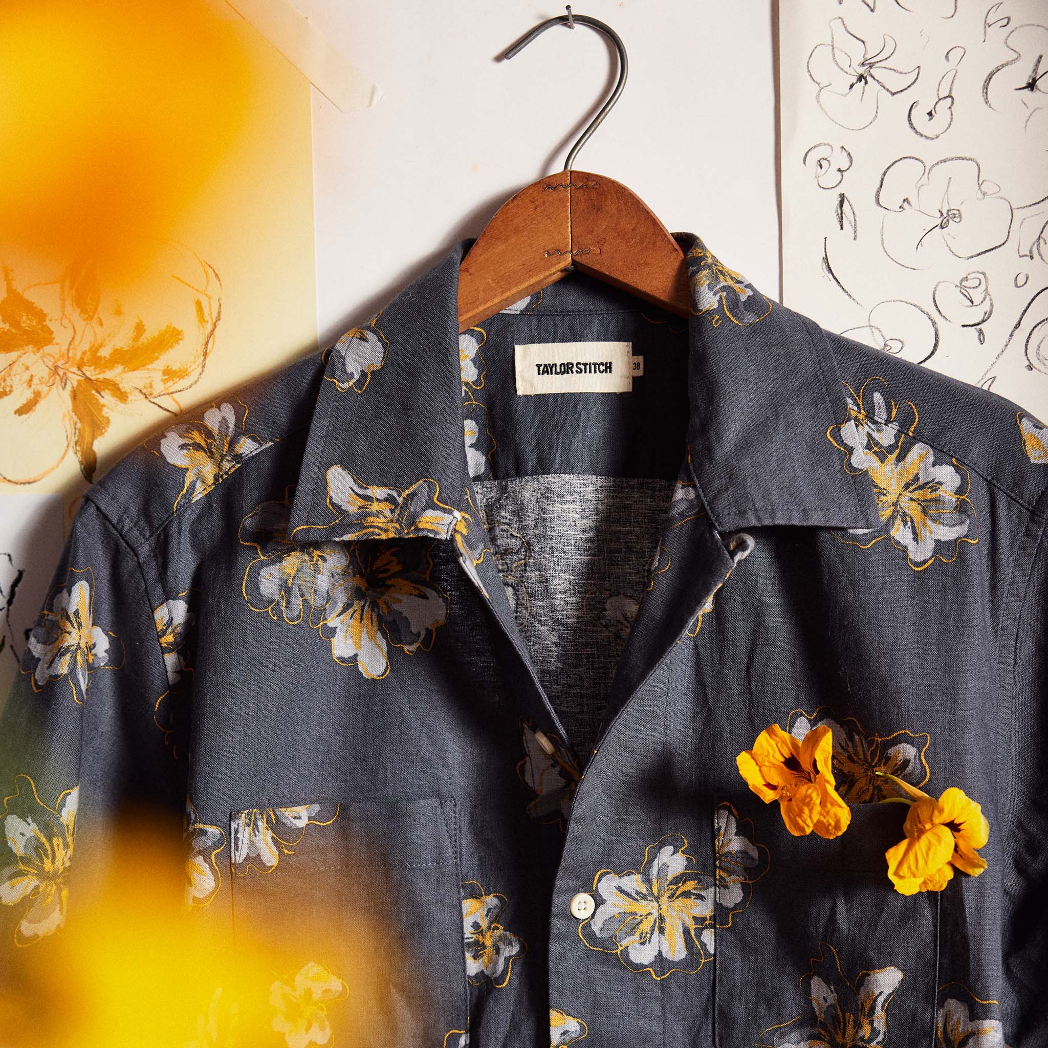 Dark Blue Floral Shirt Z947185