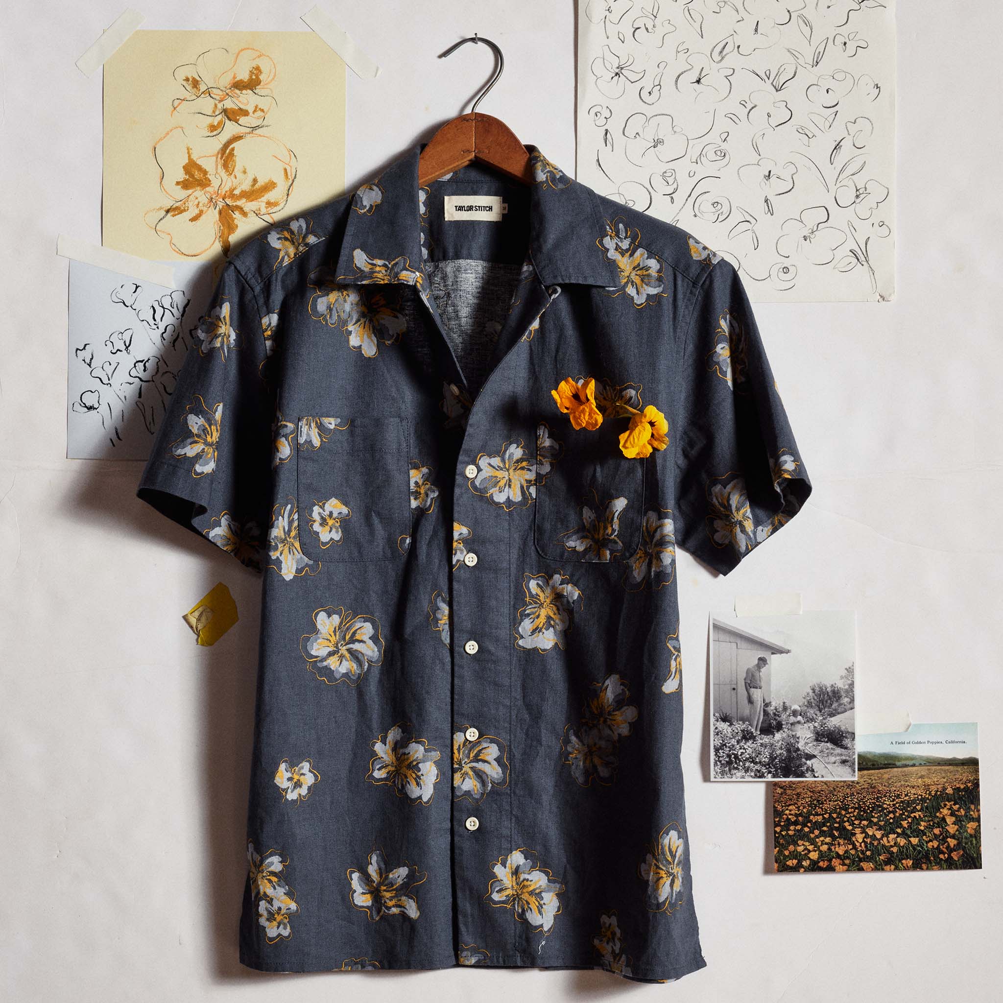 Dark Blue Floral Shirt Z947185