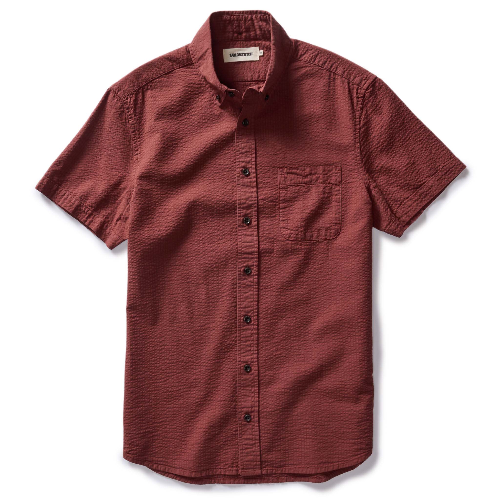 Dried Cherry Seersucker Short Sleeve Jack A447662