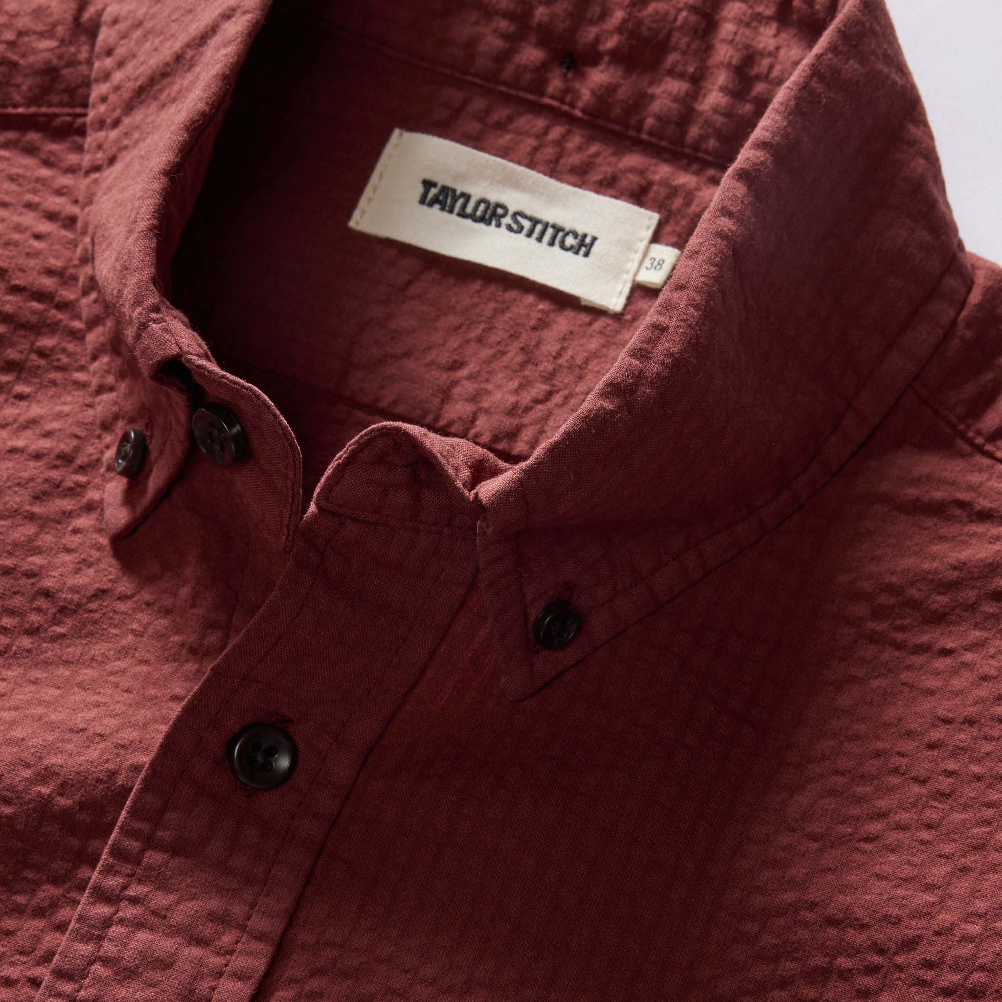 Dried Cherry Seersucker Short Sleeve Jack A447662