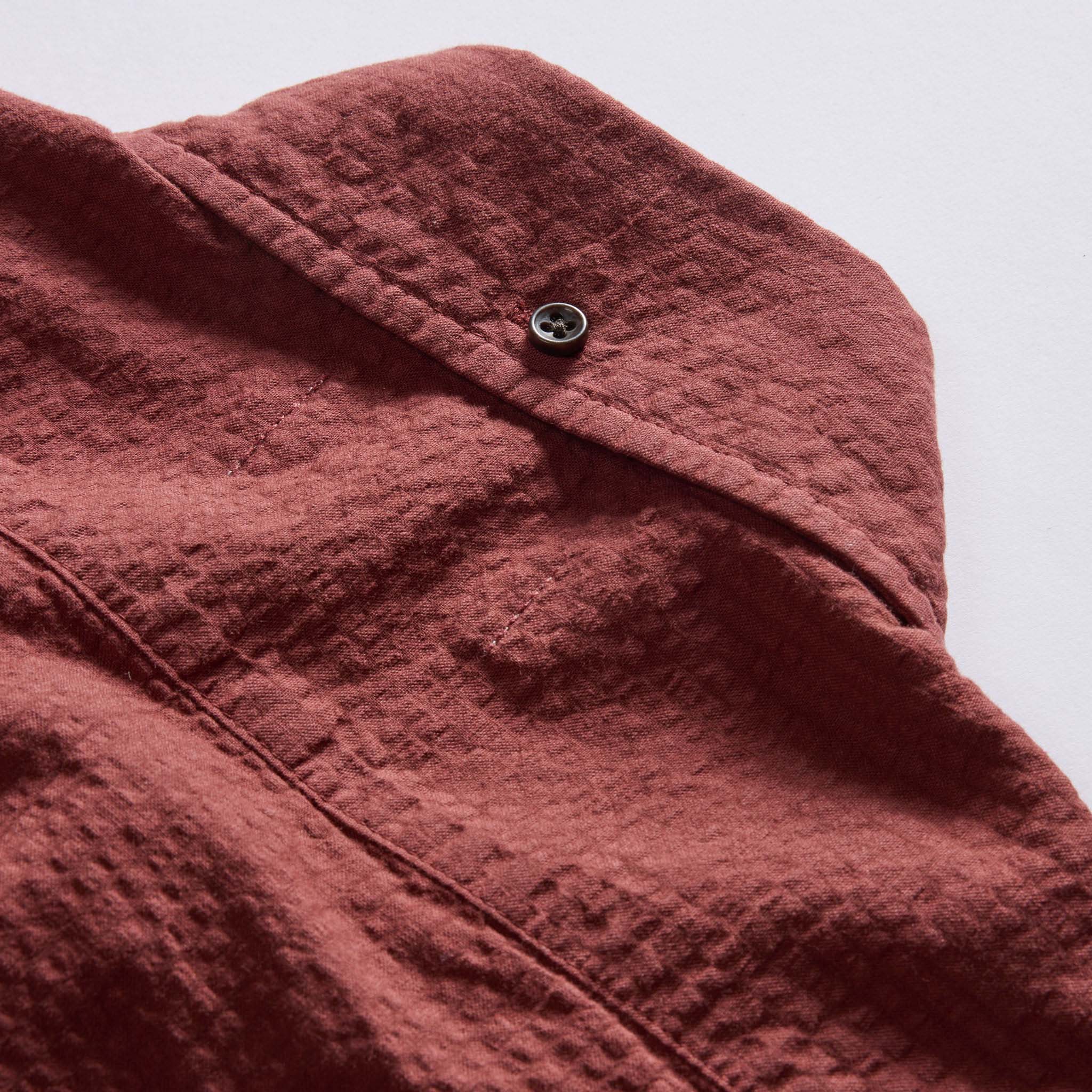 Dried Cherry Seersucker Short Sleeve Jack A447662