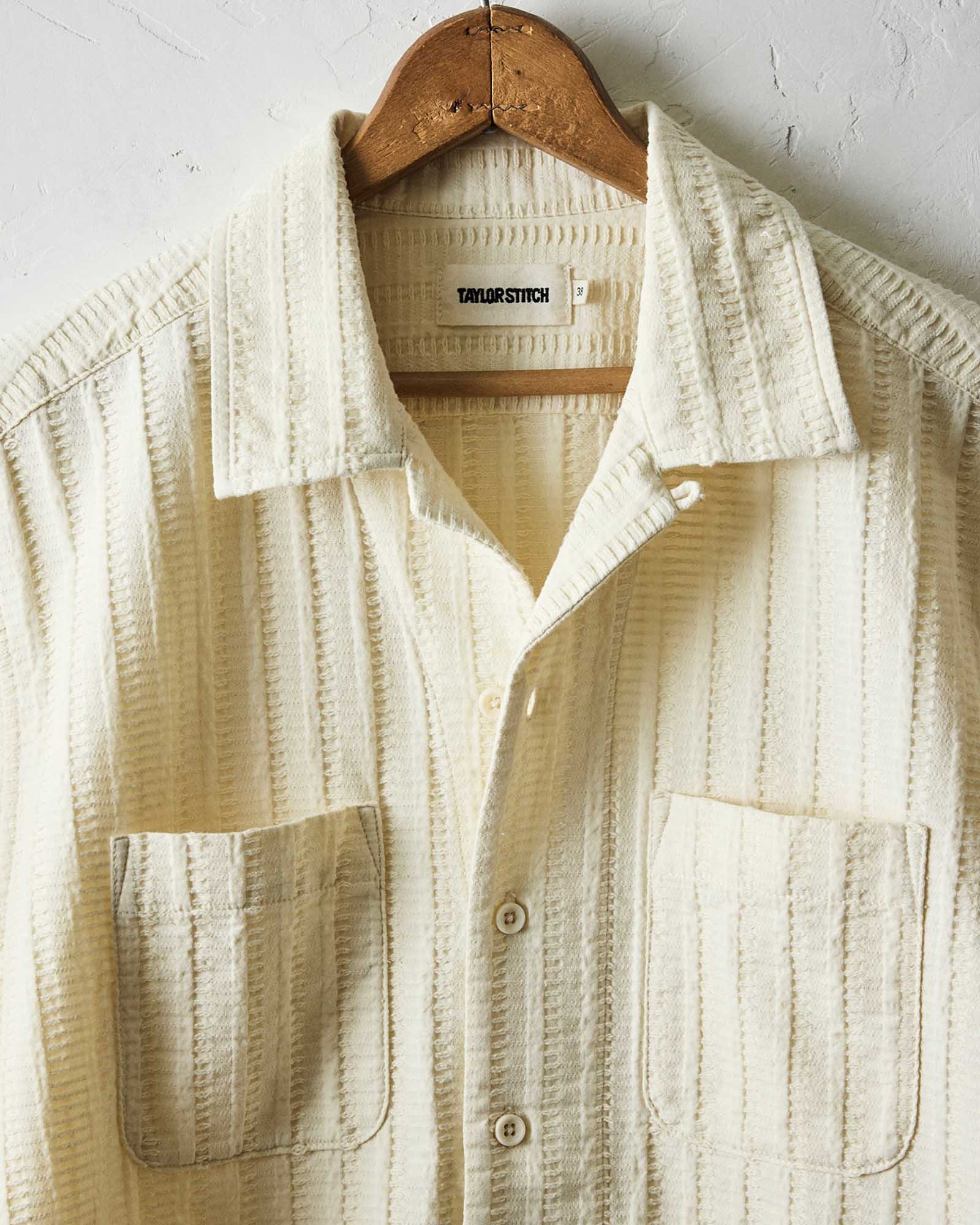 Vintage White Dobby Stripe Shirt U663