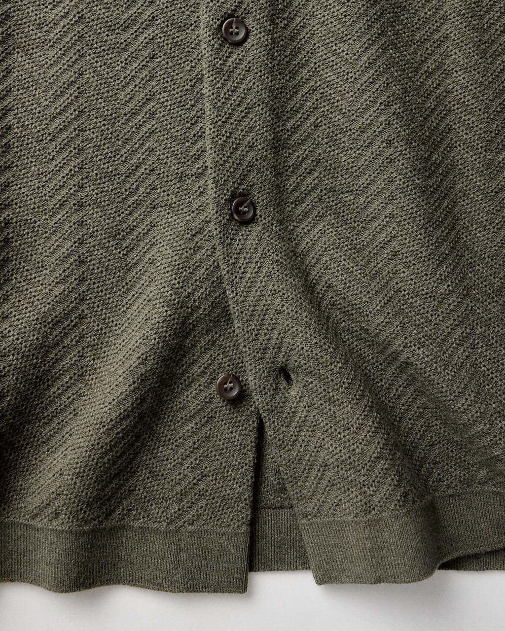 The Button Down Polo in Cilantro Herringbone
