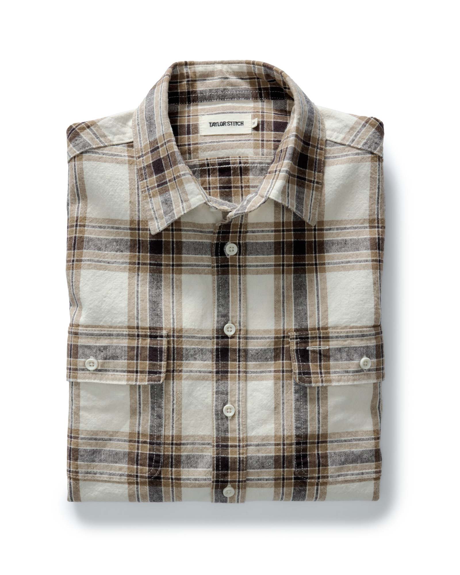 Bark Plaid Linen Shirt R832735