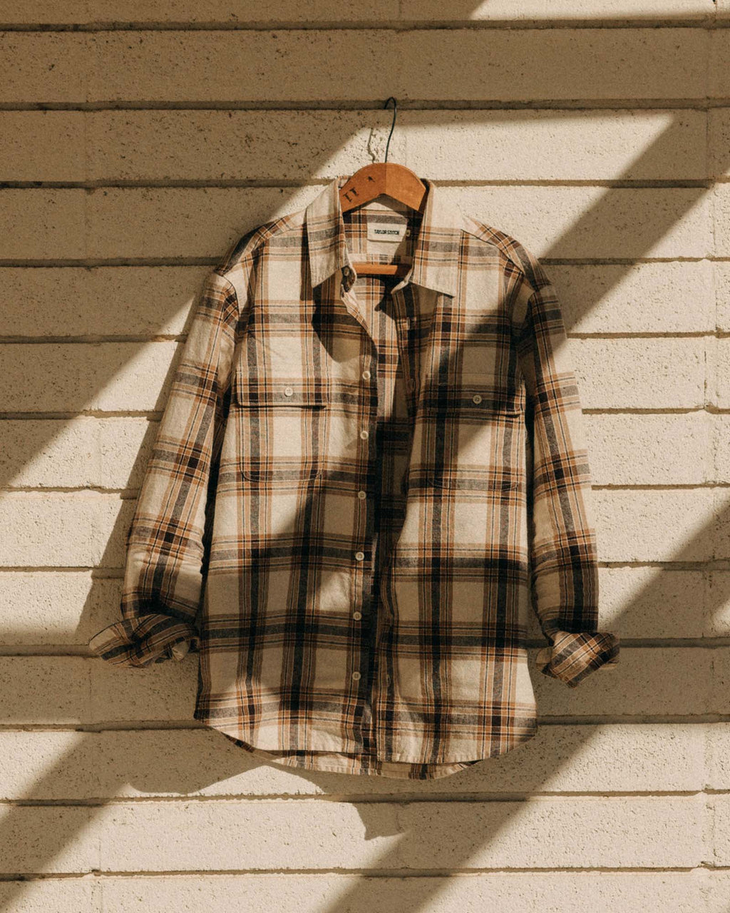Bark Plaid Linen Shirt R832735