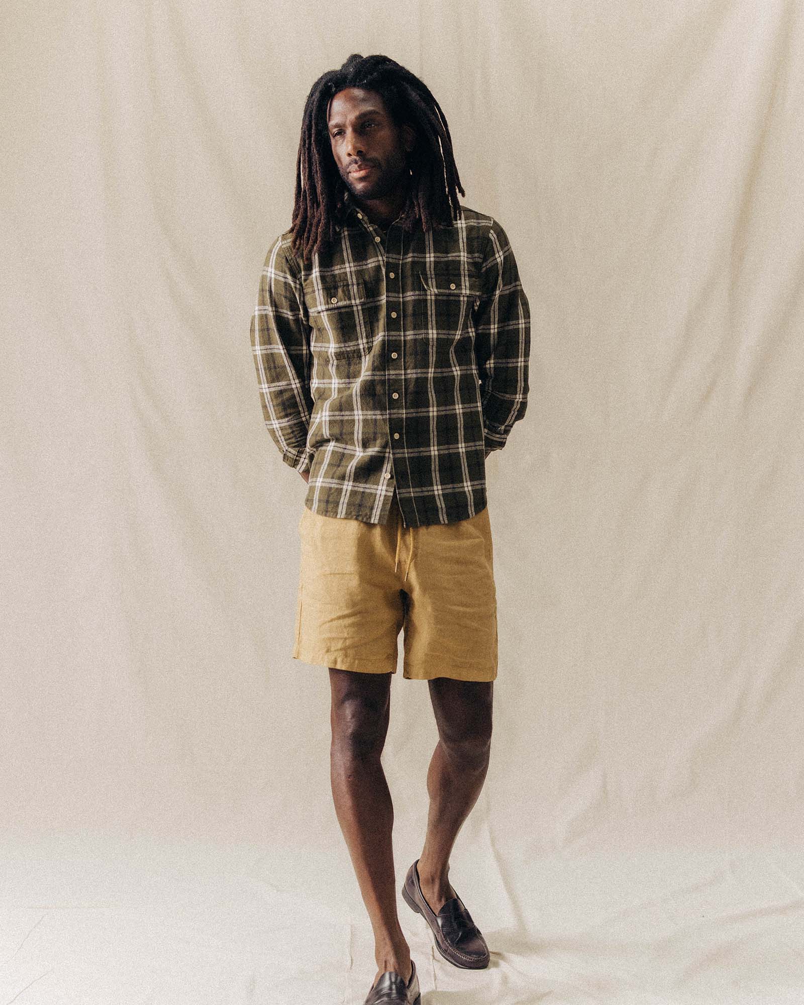 Linen Plaid Shirt K517990