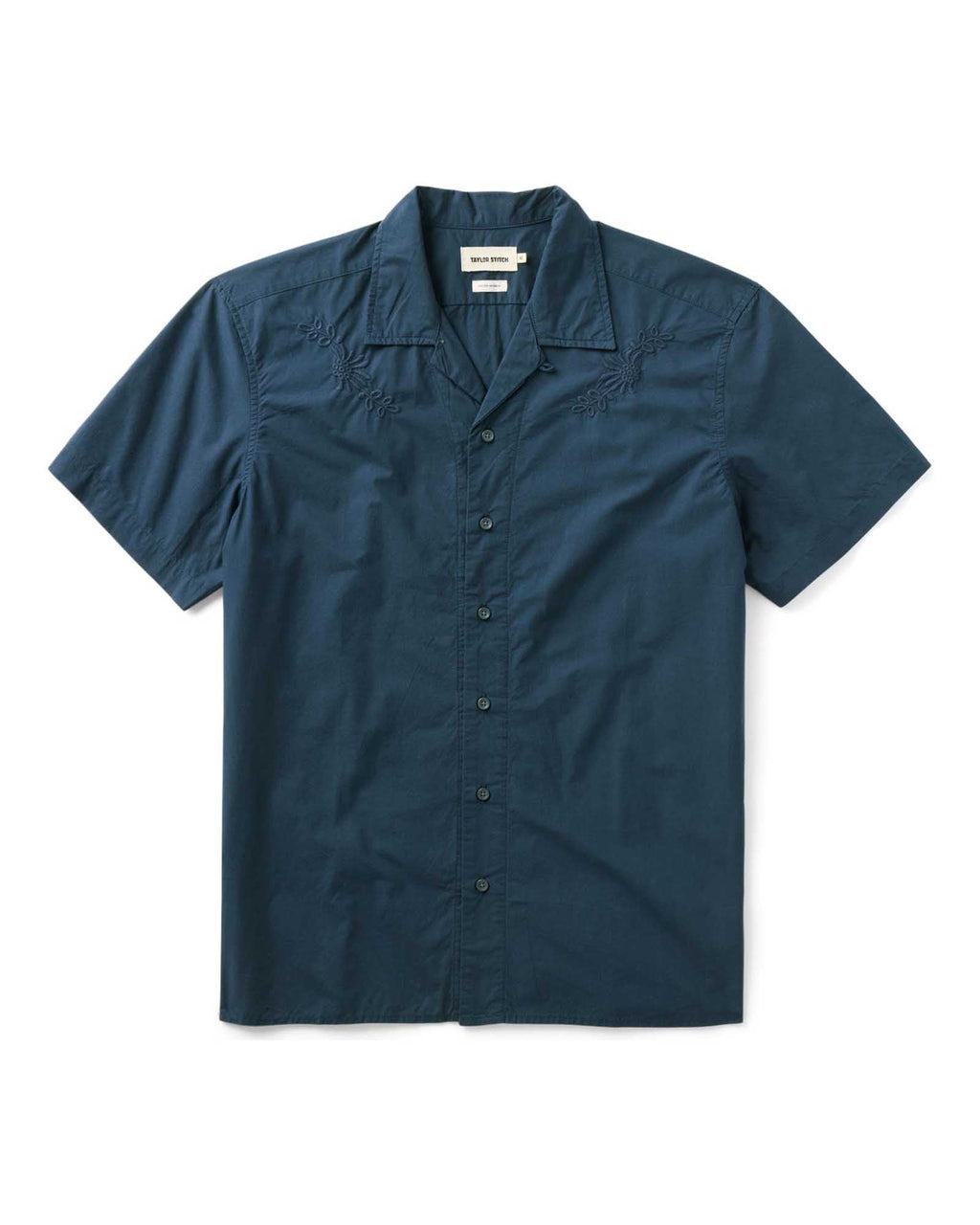 Navy Floral Embroidered Shirt N89619