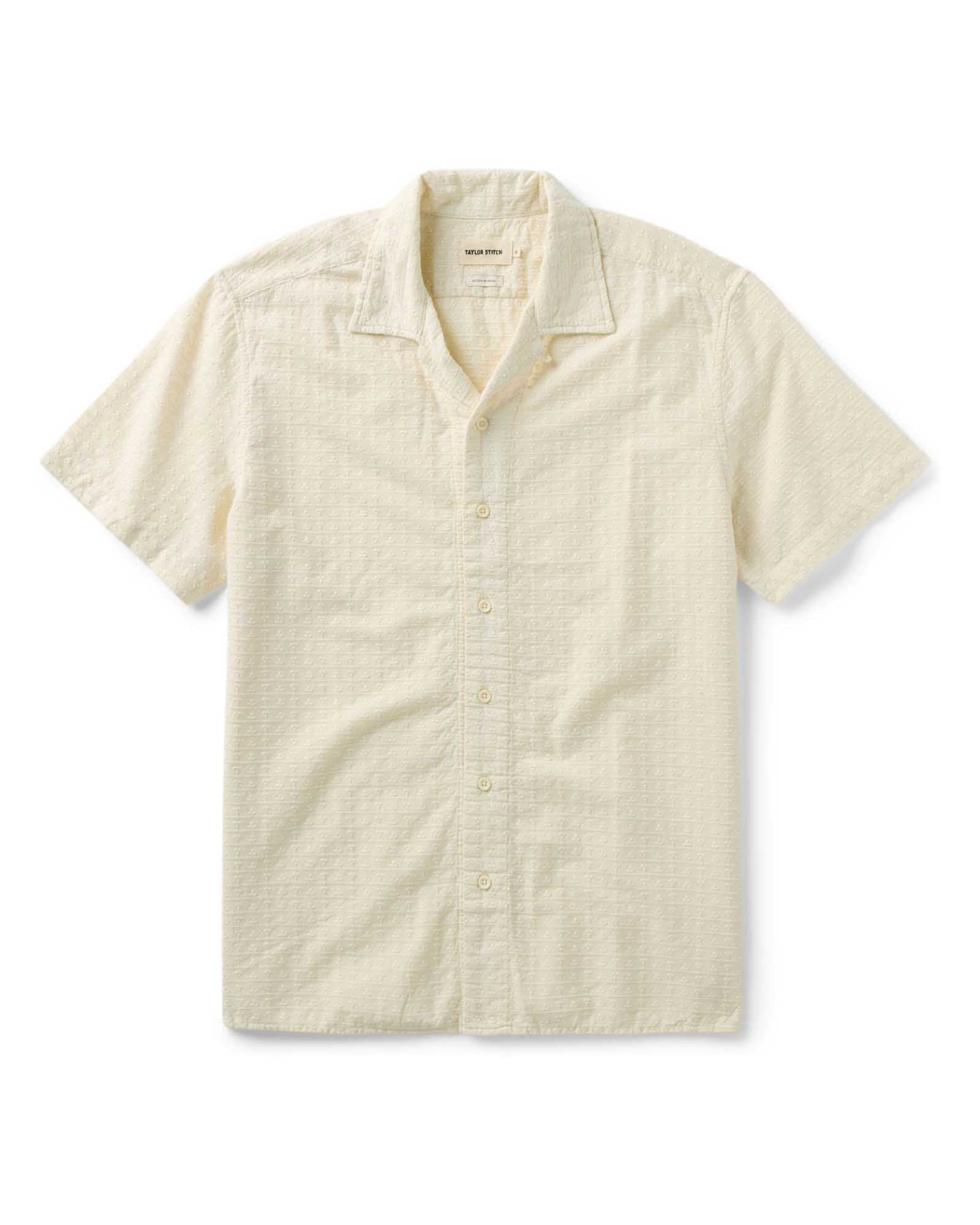 Vintage White Embroidered Stripe Shirt G3379