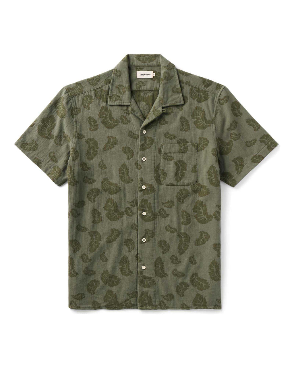 Burnt Olive Floral Jacquard Shirt I982