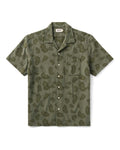 Burnt Olive Floral Jacquard Shirt I982