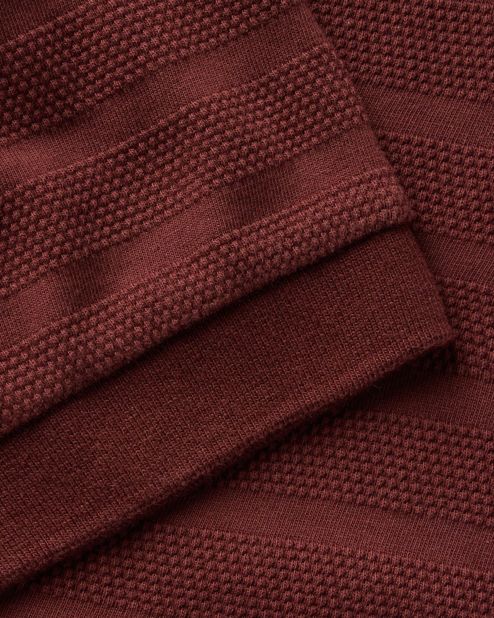 Polo in Burgundy Knit Stripe L84113