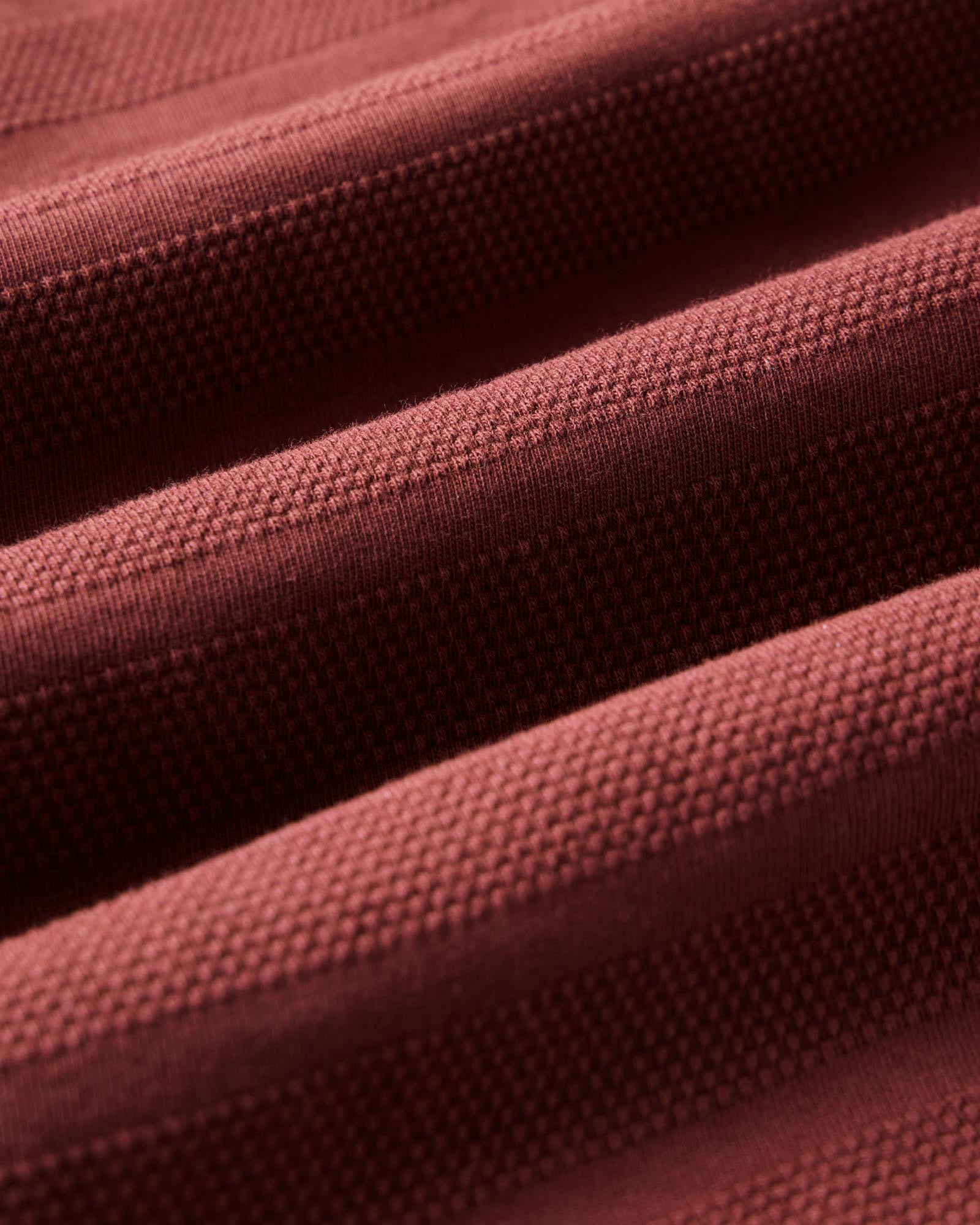 Polo in Burgundy Knit Stripe L84113
