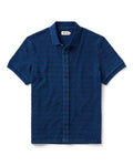 Polo in Rinsed Indigo Knit Stripe W684