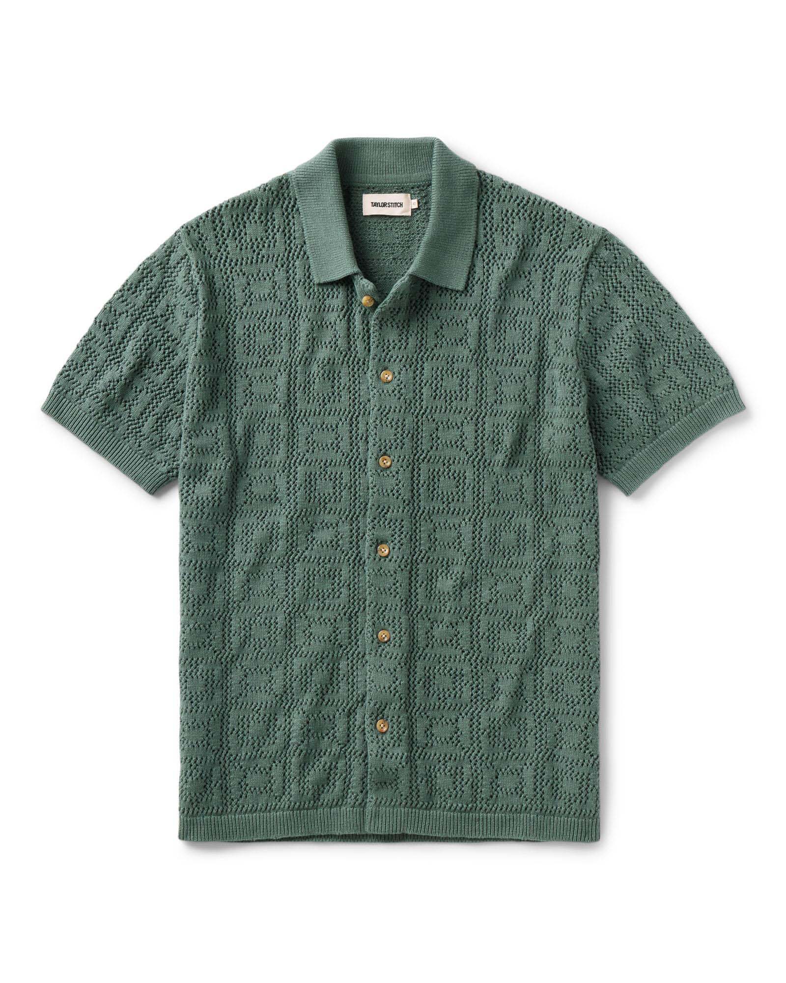 Geo Crochet Sweater Polo S442995