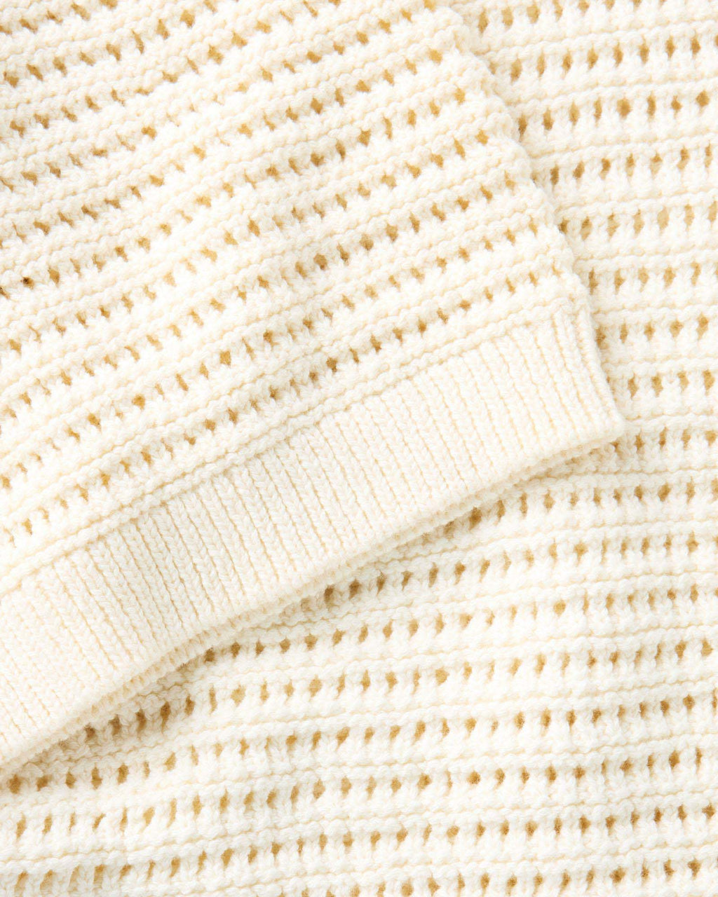 Vintage White Crochet Sweater Polo Y21018