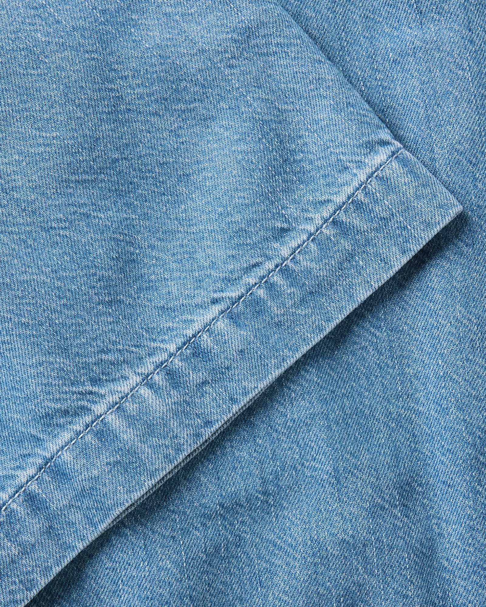 The Gulf Shirt in Washed Indigo Twill