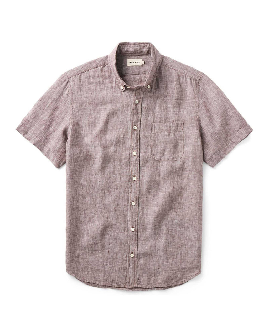 The Short Sleeve Jack in Burgundy Linen
