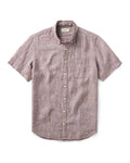 The Short Sleeve Jack in Burgundy Linen