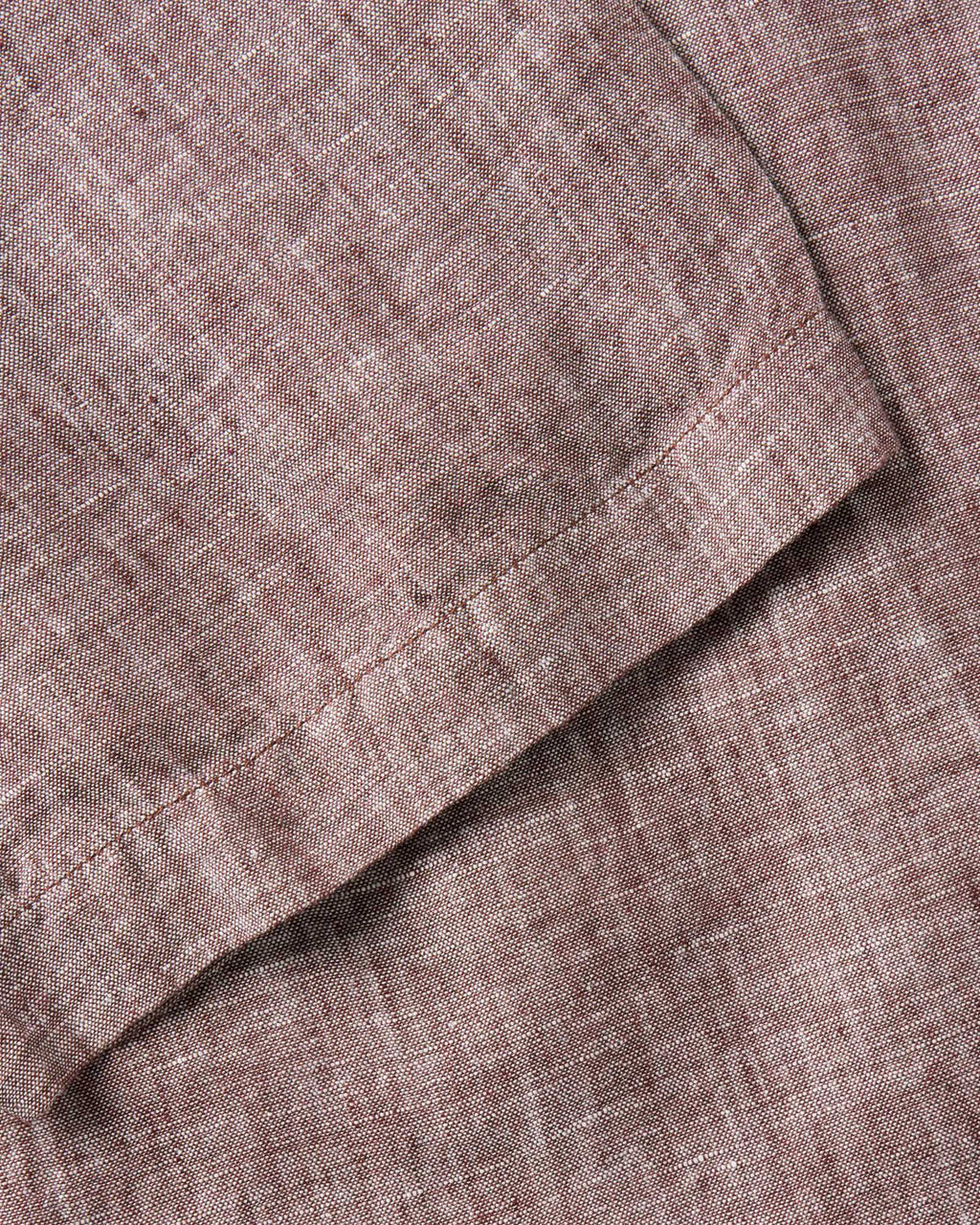 The Short Sleeve Jack in Burgundy Linen