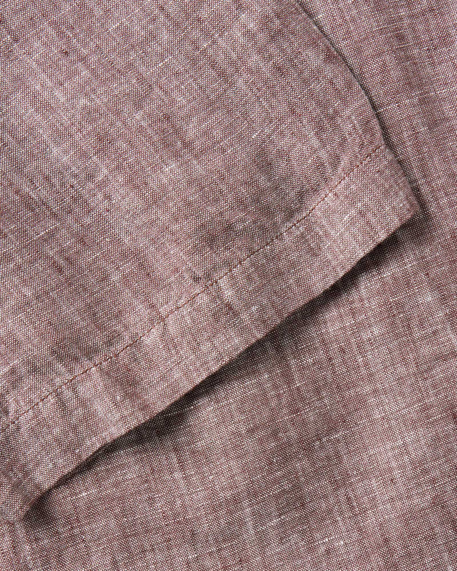 The Short Sleeve Jack in Burgundy Linen