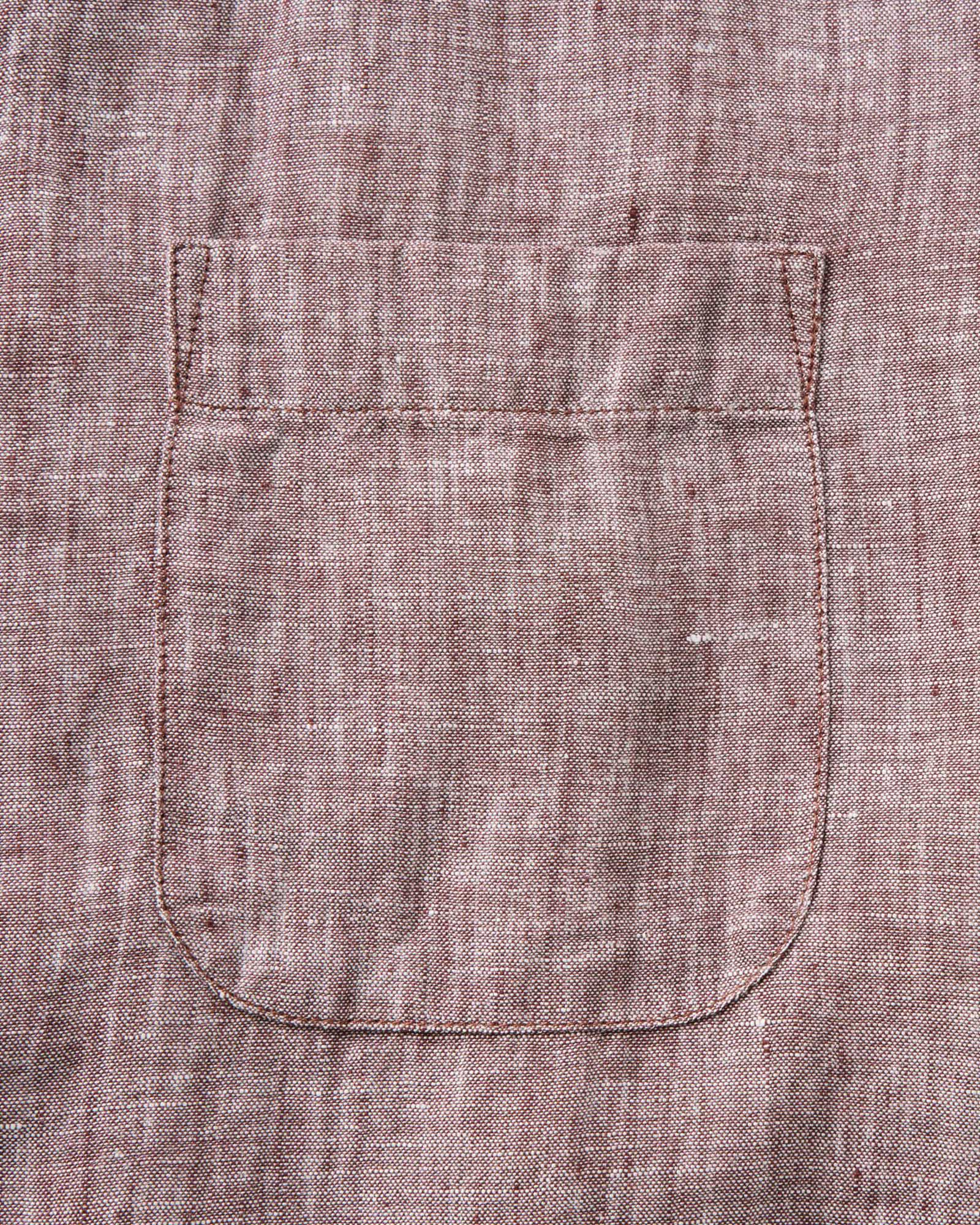The Short Sleeve Jack in Burgundy Linen