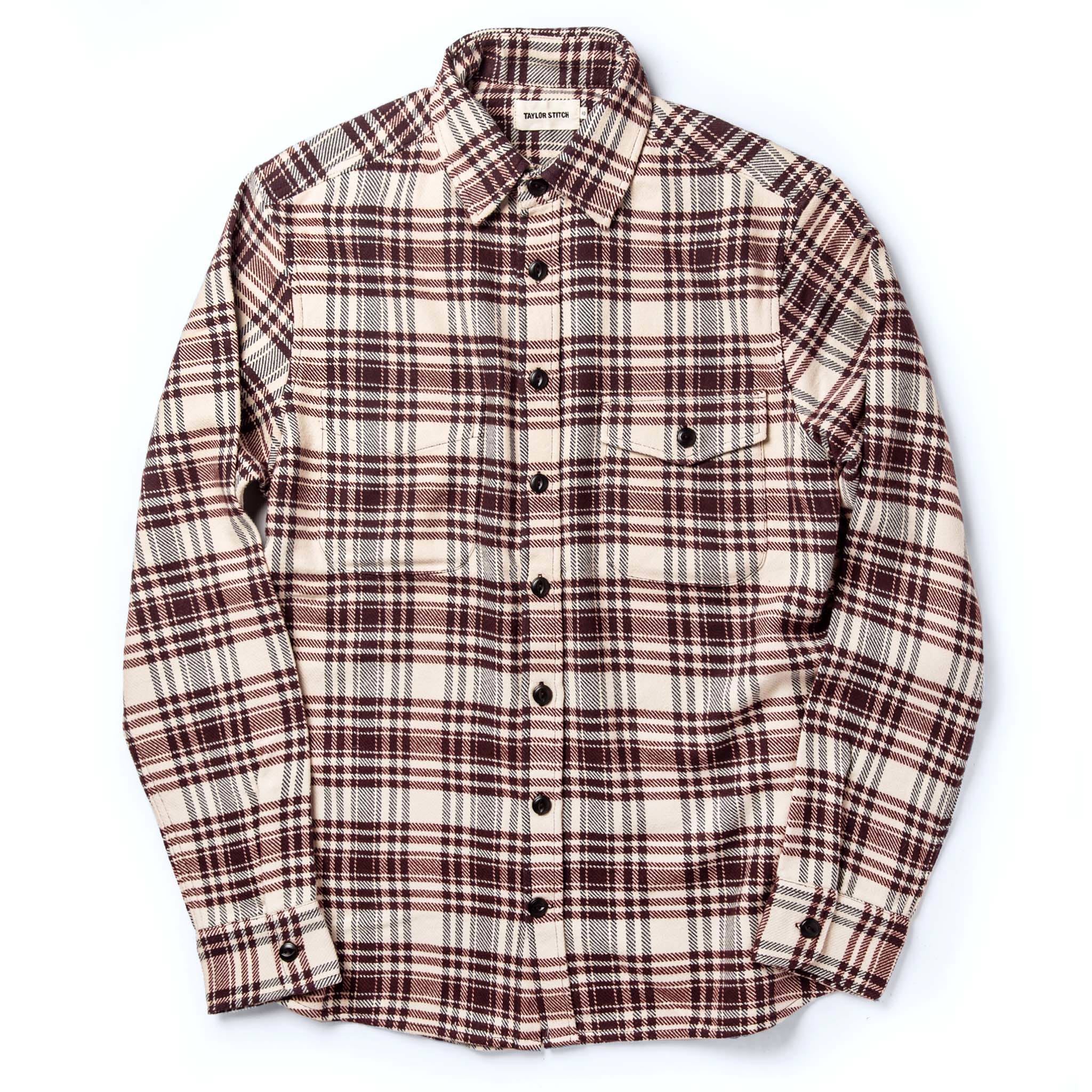 The Crater Shirt in Ivory Plaid