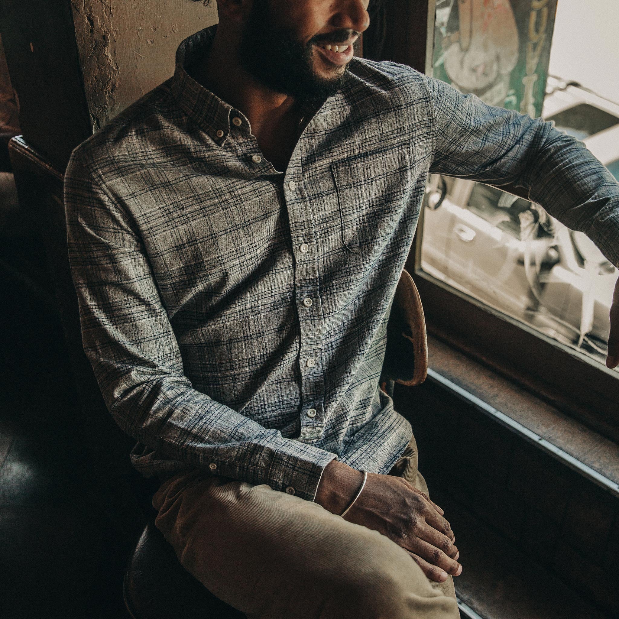 Jacket in Slate Plaid U224